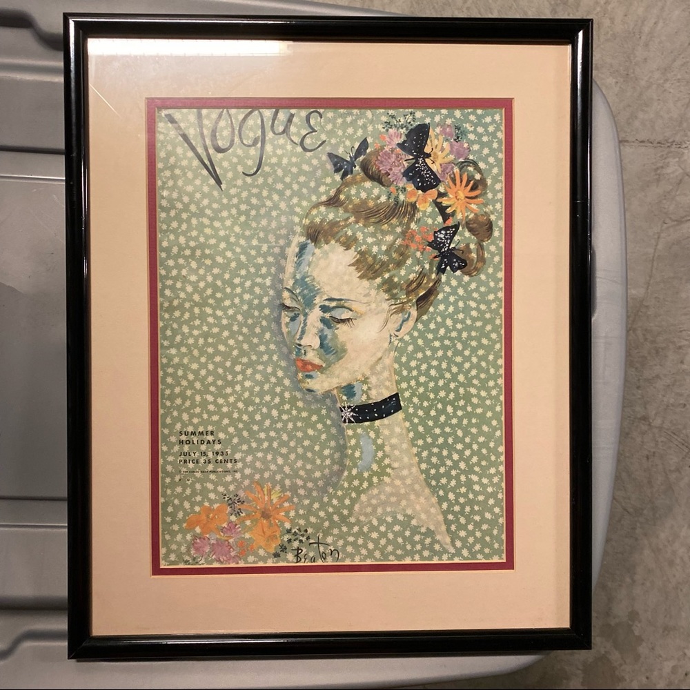 Vogue July 15, 1935 Magazine Cover Framed Vintage - Picture 2 of 7